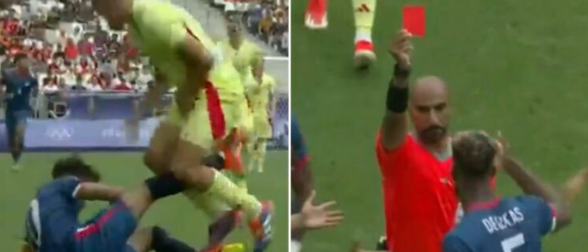 Нова глупост на ЛОИ 2024: Сакаше да го клоцне противникот па доби црвен картон! (ВИДЕО)