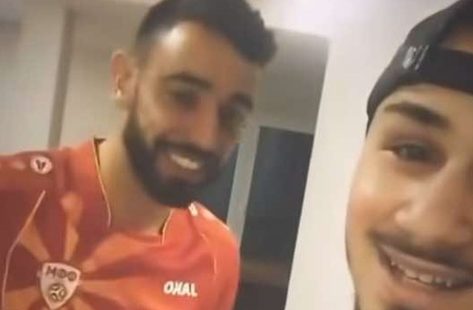 Бруно Фернандеш одмара по дома со дрес од Македонија! (ВИДЕО)