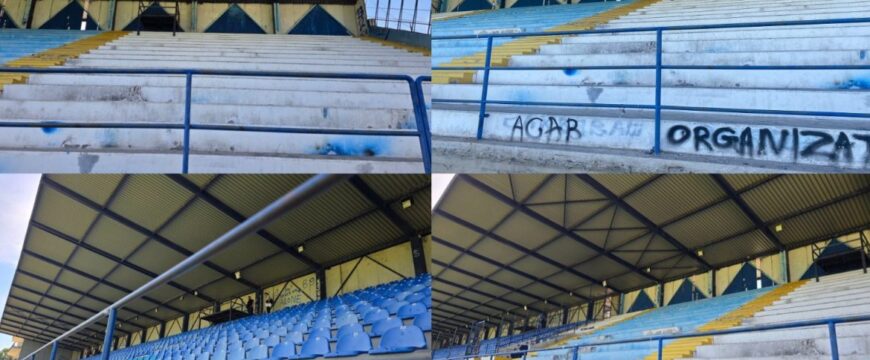 ФФМ со остри забелешки за стадионот на Шкупи: дупки во трибините, срушени клупи и без ВАР